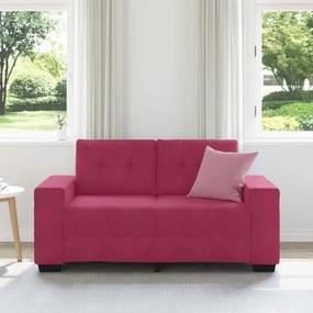 Sofá Loveseat vidaXL Vermelho Vinho 120 cm de Veludo