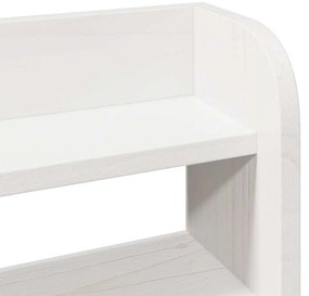 Cama sem colchão 120x200 cm madeira de pinho maciça branco