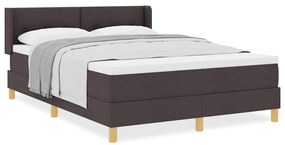 Cama Box com cabeceira Manual Castanho escuro 160 x 200 cm Estofado