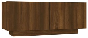 Conjunto móveis de TV 3pcs c/ LEDs madeira carvalho castanho
