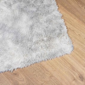 Tapete shaggy de pelo alto NAVARRA 160x230 cm cinzento-claro