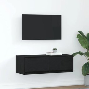 vidaXL Móvel de TV 80x31x25,5 cm derivados de madeira carvalho preto