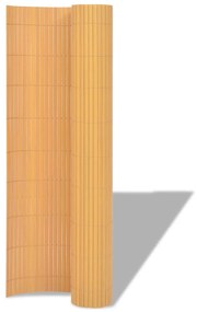 Cerca de jardim dupla face PVC 90x500 cm amarelo