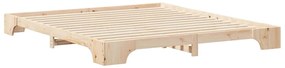 Estrutura de cama de chão Castanho 180 x 220 cm