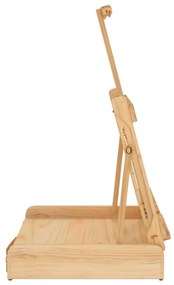 Cavalete de mesa com gaveta 41,5x37x12 cm pinho maciço