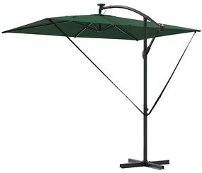 Guarda-sol de Bananeira Cantilever Verde 294 x 200 x 254 cm
