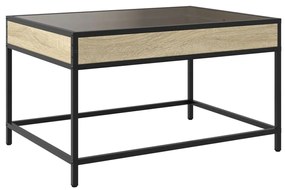 Mesa de centro luzes LED Infinity 70x50x41 cm carvalho sonoma