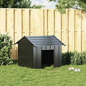 Casota para cães com telhado 85x107x81 cm aço galvanizado