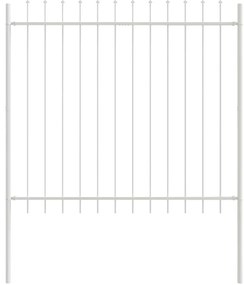 Cerca de Jardim com Topo de Lança - Branca, 11,9 x 1,5 m, Aço