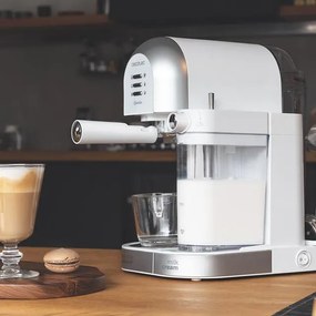 Máquina de café semi-automática Power Instant-ccino 20 Chic Serie Bianca, para café moído e cápsulas, 20 Bars, Depósito de leite 0.7ml, Depósito de ág