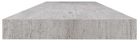 Prateleira de parede 120x23,5x3,8 cm MDF cinzento-cimento