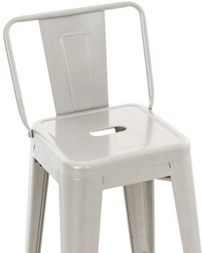 Banco de bar Mason em metal 44 x 96 x 43 cm Prateado