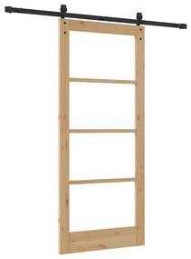 Porta Deslizante com Conjunto de Ferragens 'ORKDAL'Madeira Sólida &amp; Vi