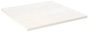 Tampo de mesa quadrado 70x70x2,5 cm pinho maciço branco