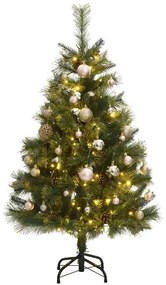 vidaXL Árvore Natal artificial articulada c/ 150 luzes LED+bolas 150cm