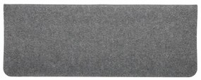 Tapetes de escada autoadesivos 15 pcs 65x24,5x3,5 cm cinzento