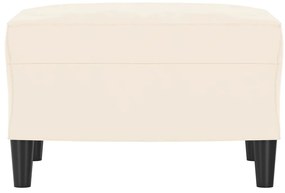 Banco 70x35x41 cm veludo cor creme