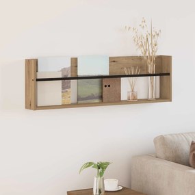 vidaXL Estante de Revistas Carvalho Artesanal 100 x 12 x 30 cm