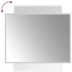 Espelho de casa de banho com luzes LED 60x80 cm