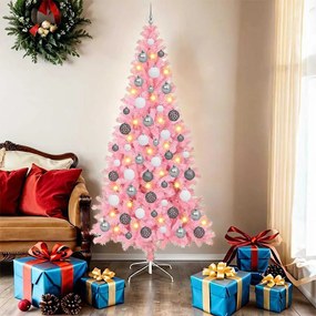 vidaXL Árvores de Natal Artificial Rosa 180 cm PVC