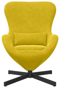 Poltrona Ovo VidaXL Veludo Amarelo