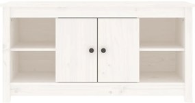 Móvel de TV 103x36,5x52 cm madeira de pinho maciça branco
