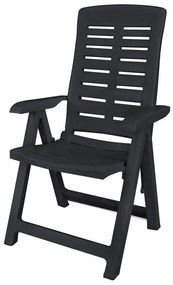 Conjunto de jantar de exterior 11 pcs plástico antracite