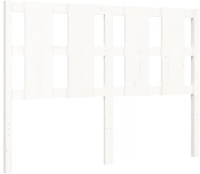 Cama sem colchão 120x200 cm madeira de pinho maciça branco