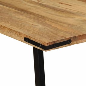 Mesa de jantar 140x70x75 cm madeira de mangueira maciça