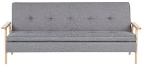Sofá-cama estofado em tecido cinzento claro TJORN Beliani