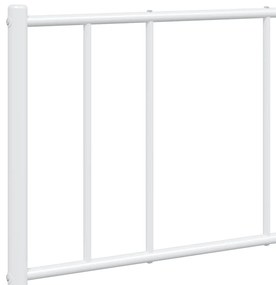 Estrutura de cama com cabeceira e pés 150x200 cm metal branco