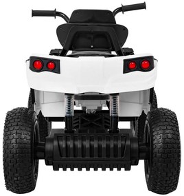 Moto 4 elétrica para crianças 12V ATV AIR, Rodas de AR, assento couro ecológico Branca