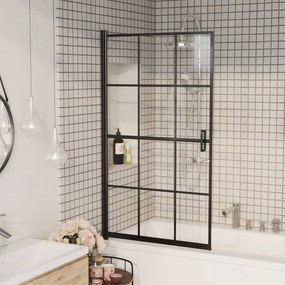 vidaXL Divisória de chuveiro ESG 80x140 cm preto