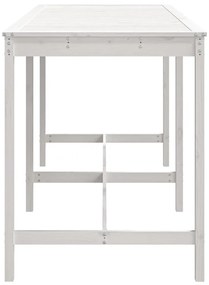 Mesa de jardim 203,5x90x110 cm madeira de pinho maciça branco