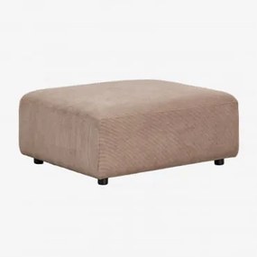 Puff Estofado Fogler Bombazina Camelo Castanho - Sklum