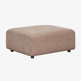 Puff Estofado Fogler Bombazina Castanho Camel - Sklum