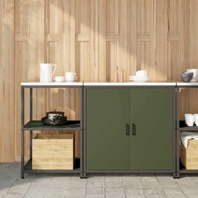 vidaXL Conjunto de Armazenamento de Cozinha 2 pcs Verde Oliva