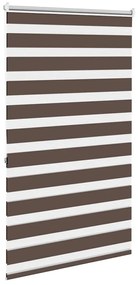 Estore de rolo 80 x 175 cm, linhas de zebra / Café