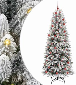vidaXL Árvore de Natal Artificial com 300 LEDs Branco 210 cm