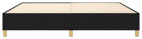 Estrutura de cama sem colchão 140x190 cm tecido preto