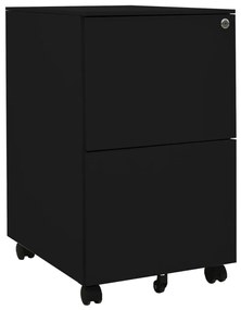 vidaXL Arquivador móvel aço 39x45x67 cm preto