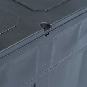 Caixa de arrumação para jardim 320 L preto