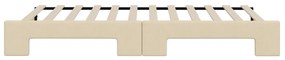 Sofá-cama com gavetão 80x200 cm tecido cor creme