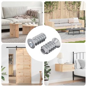 vidaXL Parafuso 2 pcs Prateado M6 x 12 mm Ferro