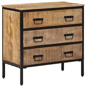 vidaXL Aparador 70x35x70 cm madeira de mangueira áspera maciça