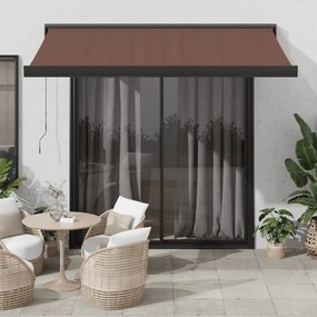 Toldo retrátil automático 300x250 cm castanho