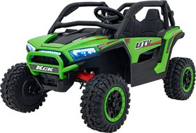 Buggy elétrico para Crianças 24V, 4x4  Buggy 4x4 KCK Rodas de espuma EVA, Assento Couro ecológico, Controlo Remoto Verde