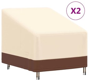 vidaXL Capas p/ cadeira lounge jardim 2 pcs 79x97x48/74 cm oxford 600D