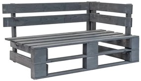 6 pcs conj. lounge paletes c/ almofadões pinho impregnado cinza
