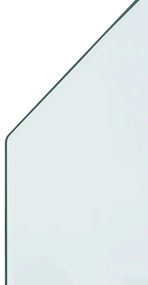 Placa de vidro para lareira hexagonal 80x60 cm